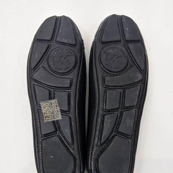 Michael Kors NEW Fulton Leather Logo Flats Black - Picture 7 of 8